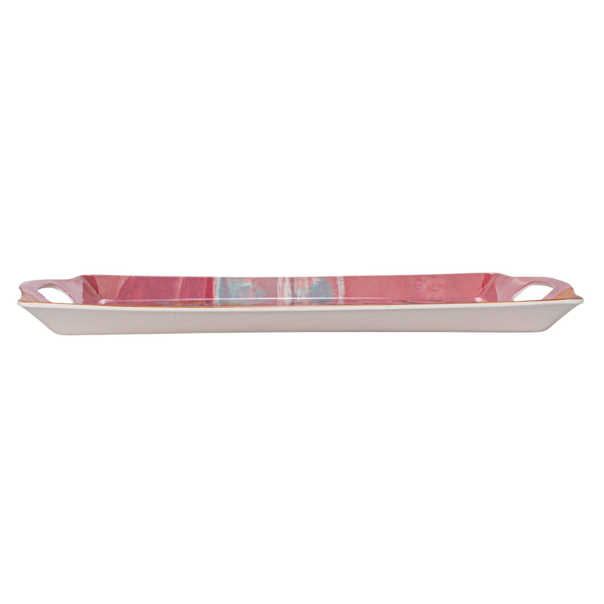 Hello Honey® 17.5" Flower Bamboo Fiber Tray with Handles